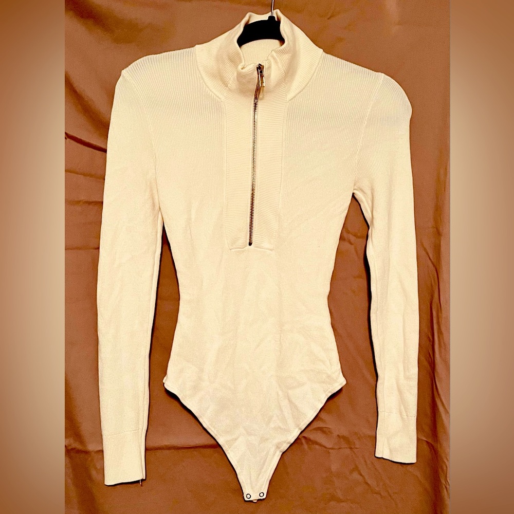 Long sleeve zip up bodysuit from Abercrombie.